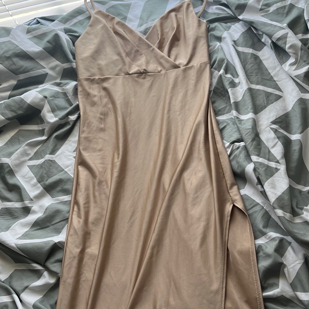 Beige prom dress